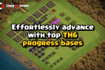 Top Rated Bases | TH6 Progress Base | New Latest Updated 2023 | TH6 progress Base
