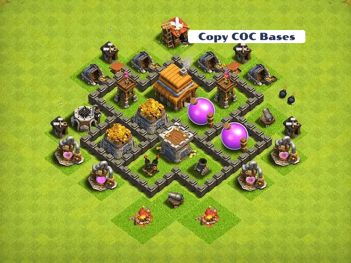 Top Rated Bases | TH4 farming Base | New Latest Updated 2023 | TH4 Farming Base 6