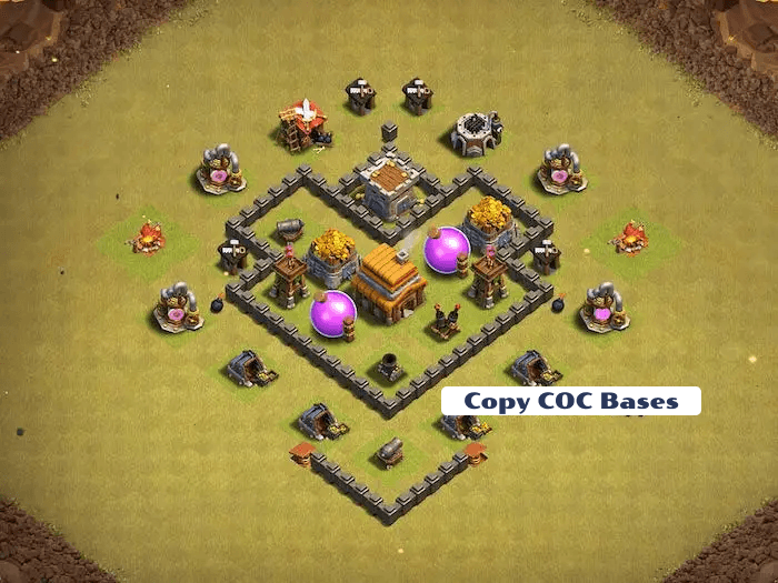 Top Rated Bases | TH4 Hybrid Base | New Latest Updated 2023 | TH4 Hybrid Base 3