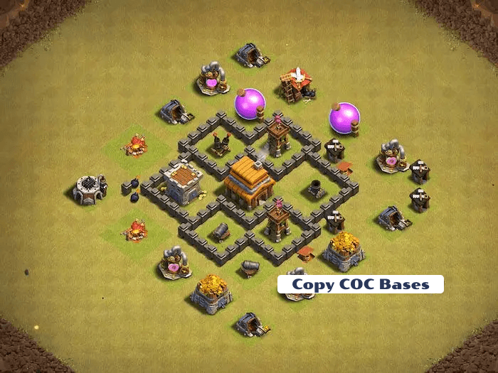 Top Rated Bases | TH4 War Base | New Latest Updated 2023 | TH4 War Base 13