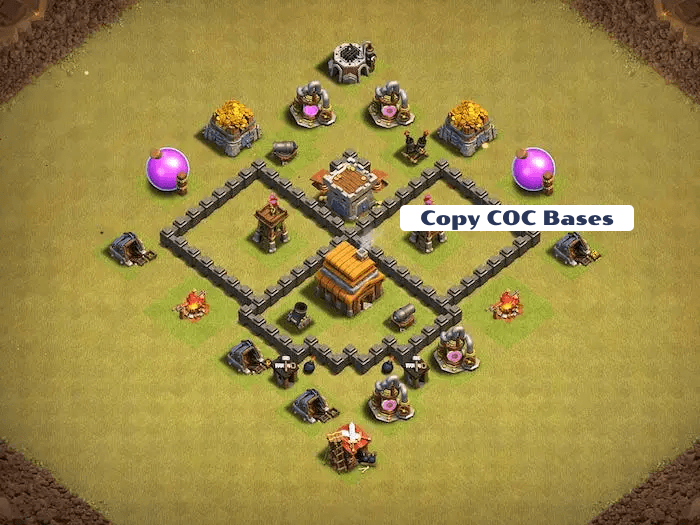 Top Rated Bases | TH4 War Base | New Latest Updated 2023 | TH4 War Base 14