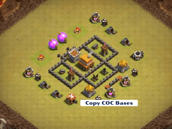 Top Rated Bases | TH4 War Base | New Latest Updated 2023 | TH4 War Base 3