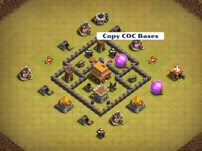 Top Rated Bases | TH4 War Base | New Latest Updated 2023 | TH4 War Base 4