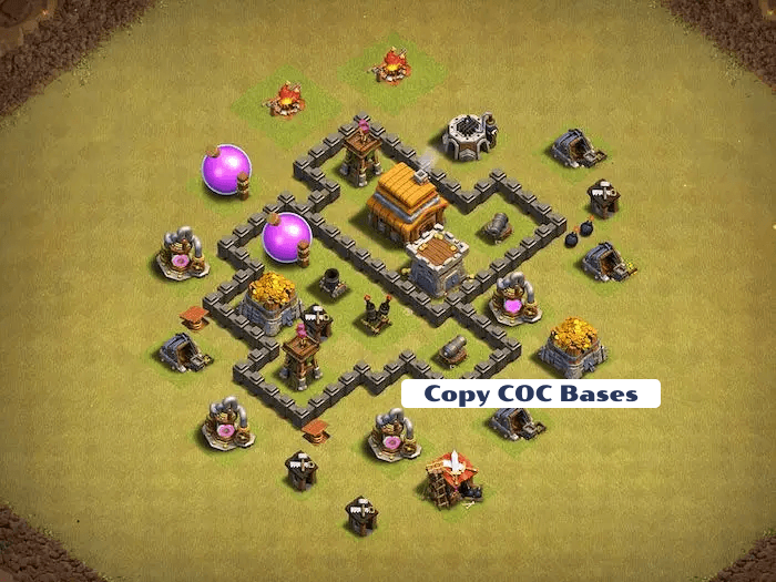 Top Rated Bases | TH4 War Base | New Latest Updated 2023 | TH4 War Base 6