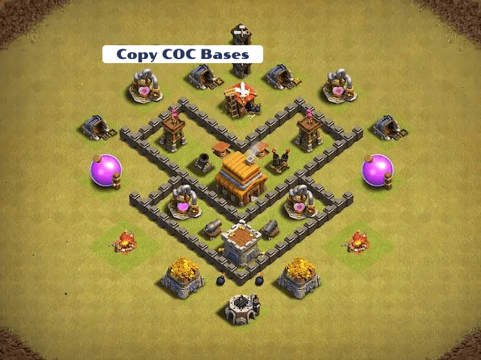 Top Rated Bases | TH4 War Base | New Latest Updated 2023 | TH4 War Base 7